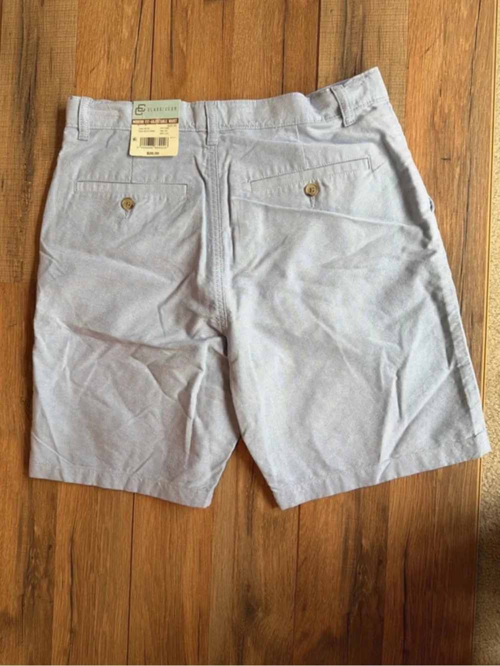 Class Club Light Blue Flat Front Men's Chino Shorts
